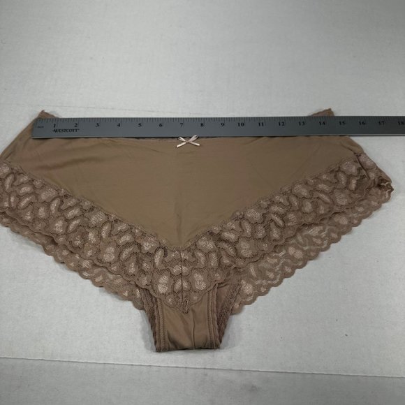 Warner's Women's Size XL 8 Panty Tanga Lace Bottom Beige New Without Tags - Picture 4 of 6